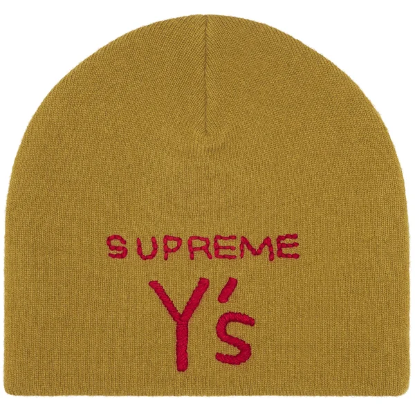 Supreme Y’s Skull Beanie - Olive (front)