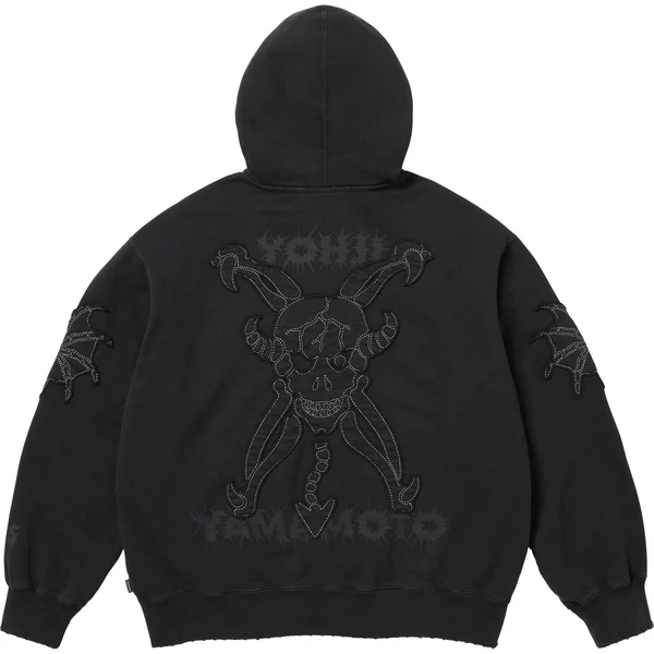 Supreme Y’s Zip Up Hooded Sweatshirt - Black (front)