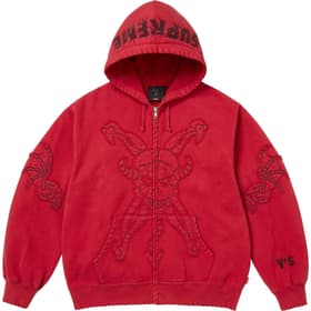 Supreme Y’s Zip Up Hooded Sweatshirt Washed Red