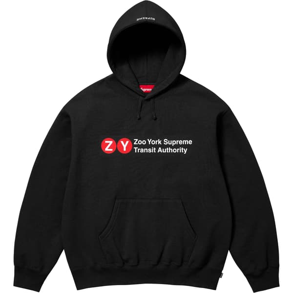 Supreme Zoo York Hooded Sweatshirt - Black (front)