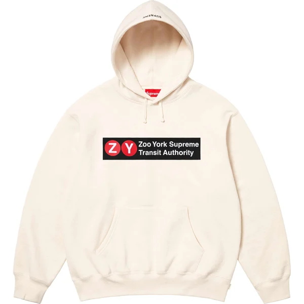 Supreme Zoo York Hooded Sweatshirt - Natural (front)
