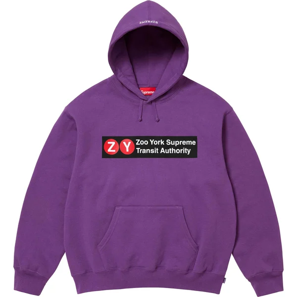 Supreme Zoo York Hooded Sweatshirt - Purple (front)