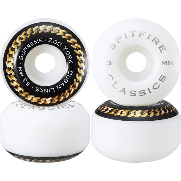 Supreme Zoo York Spitfire Cuban Links Classic Wheels (Set of 4) - Black (front)