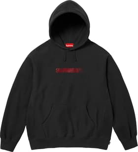 Supreme Swarovski Motion Logo Hooded Sweatshirt Black