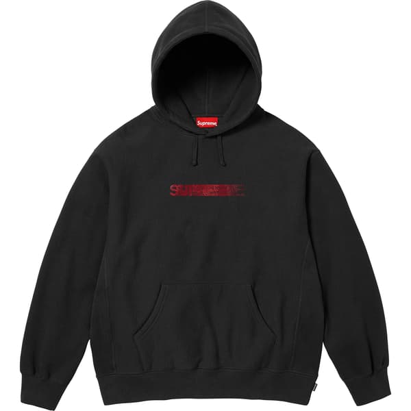 Supreme Swarovski Motion Logo Hooded Sweatshirt - Black (front)