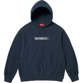 Supreme Swarovski Motion Logo Hooded Sweatshirt Navy