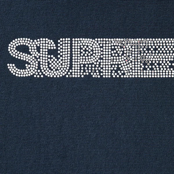 Supreme Swarovski Motion Logo Hooded Sweatshirt - Navy (front)