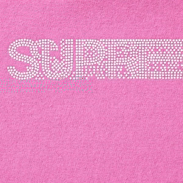 Supreme Swarovski Motion Logo Hooded Sweatshirt - Pink (front)