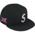 Supreme Swarovski S Logo New Era - Black (front)