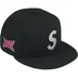 Supreme Swarovski S Logo New Era - Black (front)
