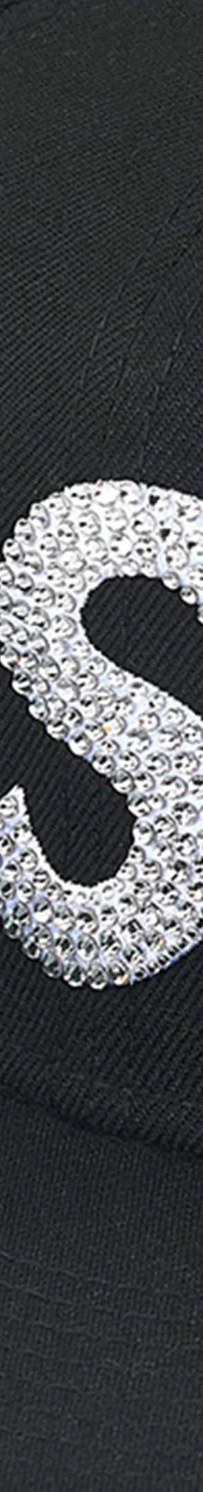 Supreme Swarovski S Logo New Era - Black (front)