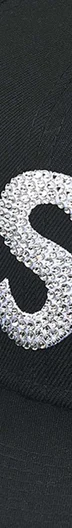 Supreme Swarovski S Logo New Era - Black (front)