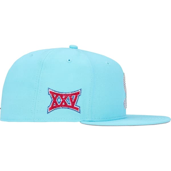 Supreme Swarovski S Logo New Era - Light Blue (front)