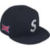 Supreme Swarovski S Logo New Era - Navy (front)