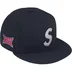 Supreme Swarovski S Logo New Era - Navy (front)