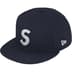 Supreme Swarovski S Logo New Era - Navy (front)