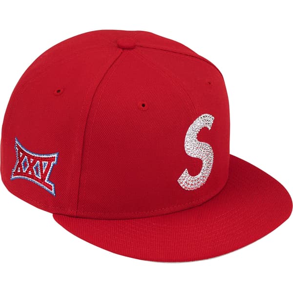 Supreme Swarovski S Logo New Era - Red (front)