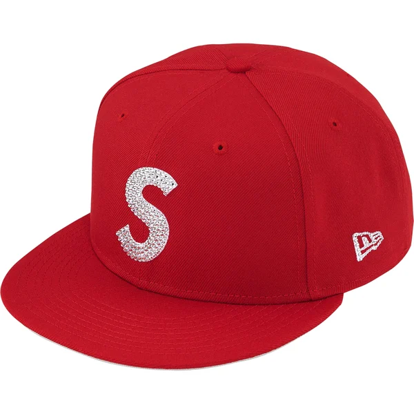 Supreme Swarovski S Logo New Era - Red (front)