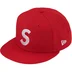 Supreme Swarovski S Logo New Era - Red (front)