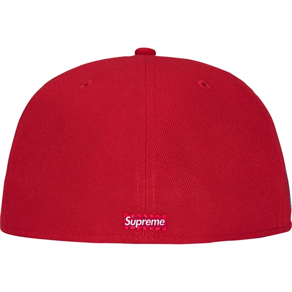 Supreme Swarovski S Logo New Era - Red (front)