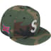 Supreme Swarovski S Logo New Era - Woodland Camo (front)