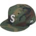 Supreme Swarovski S Logo New Era - Woodland Camo (front)