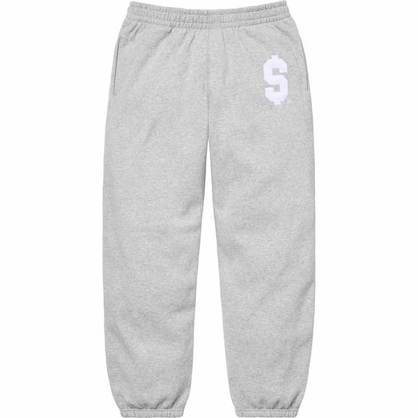 Supreme $ Sweatpant - Heather Grey (front)