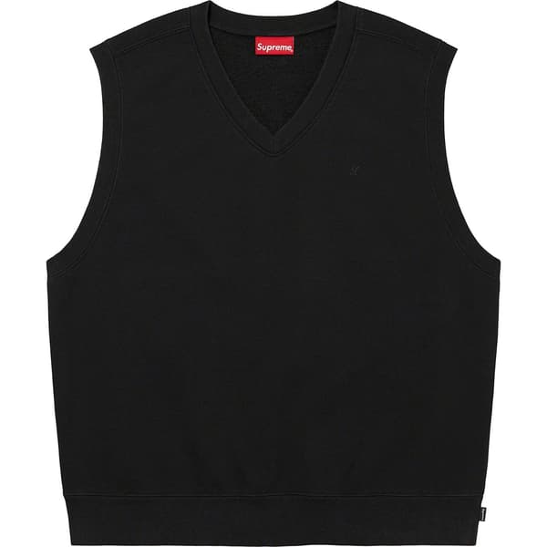 Supreme Sweatshirt Vest - Black (front)