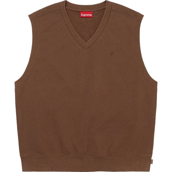 Supreme Sweatshirt Vest - Brown (front)