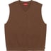 Supreme Sweatshirt Vest - Brown (front)