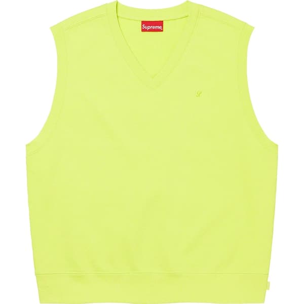 Supreme Sweatshirt Vest - Lime (front)