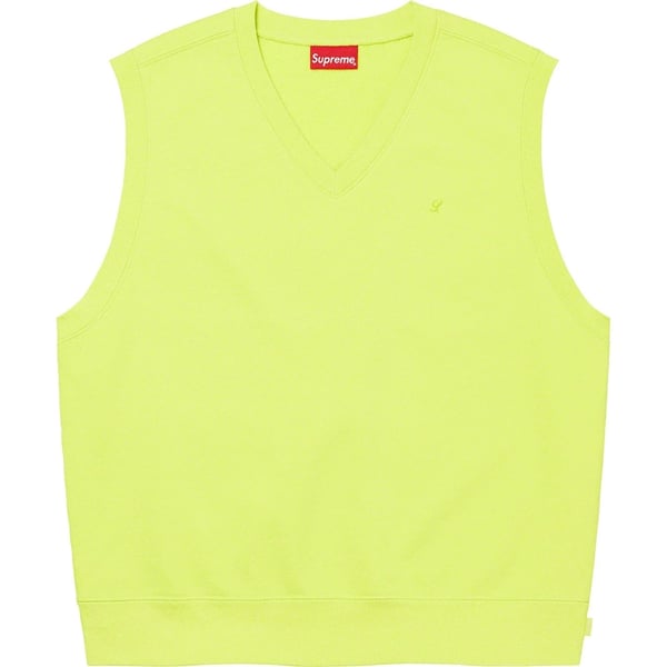 Supreme Sweatshirt Vest - Lime (front)