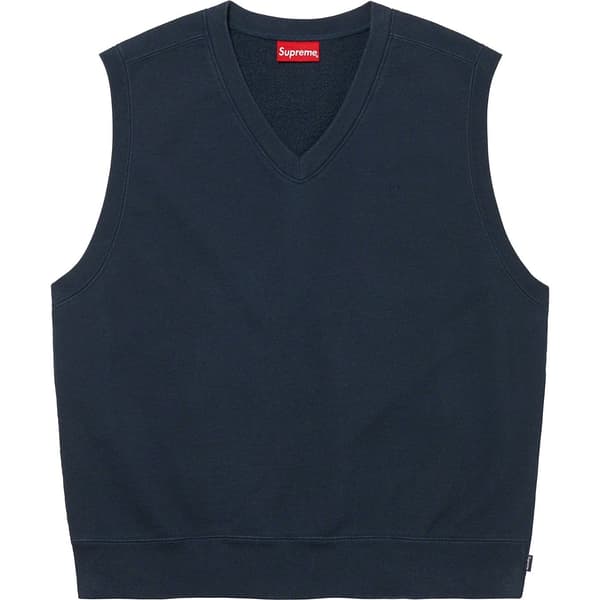 Supreme Sweatshirt Vest - Navy (front)