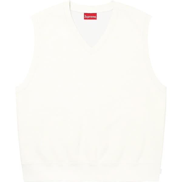 Supreme Sweatshirt Vest - Stone (front)