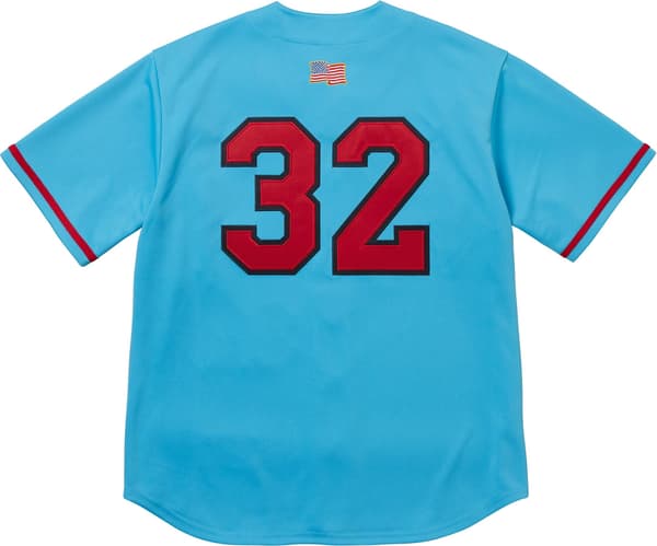 Supreme Swords Baseball Jersey - Blue (front)