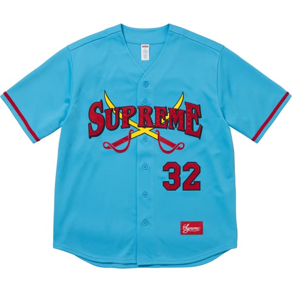 Supreme Swords Baseball Jersey - Blue (front)