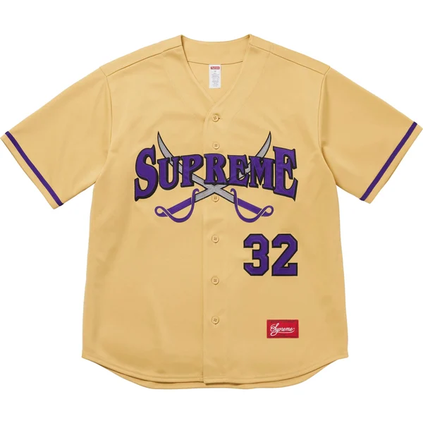 Supreme Swords Baseball Jersey - Gold (front)