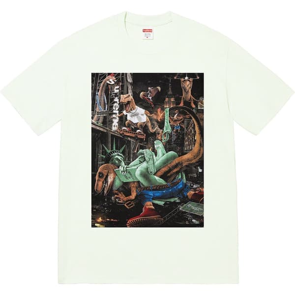 Supreme T-Rex Tee - Pale Green (front)