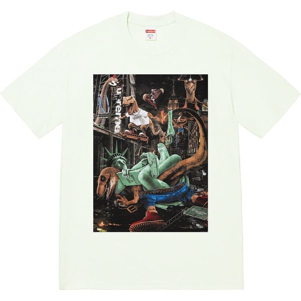 Supreme T-Rex Tee - Pale Green (front)