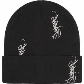 Supreme Tag Beanie Black