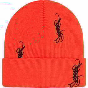 Supreme Tag Beanie Bright Orange