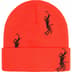 Supreme Tag Beanie - Bright Orange (front)