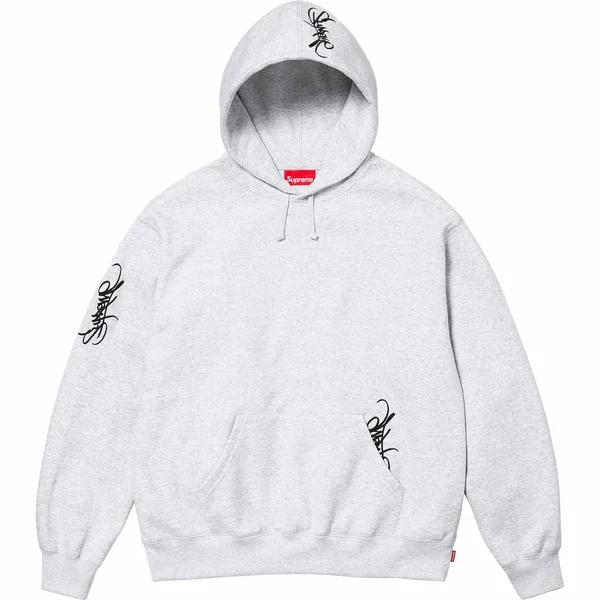 Supreme Tag Hooded Sweatshirt - Ash Grey (front)