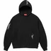 Supreme Tag Hooded Sweatshirt - Black (front)