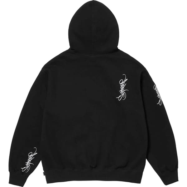 Supreme Tag Hooded Sweatshirt - Black (front)