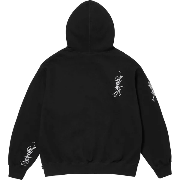Supreme Tag Hooded Sweatshirt - Black (front)
