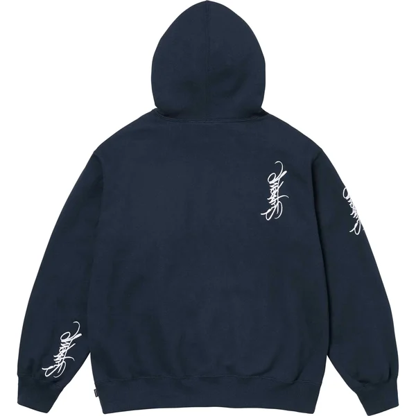 Supreme Tag Hooded Sweatshirt - Navy (front)