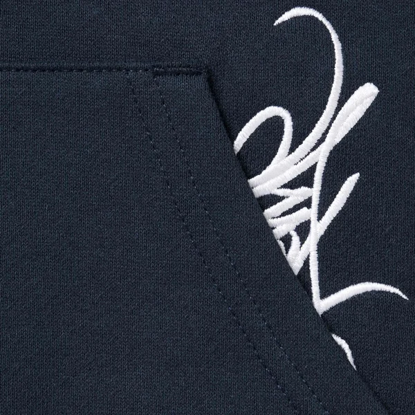 Supreme Tag Hooded Sweatshirt - Navy (front)