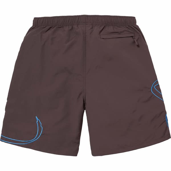 Supreme Tag Nylon Short - Brown (front)