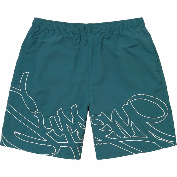 Supreme Tag Nylon Short - Teal (front)